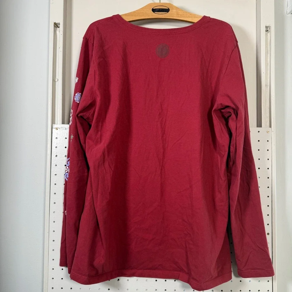 Life is Good Women's Winter Wonderland Mandala Long Sleeve Crusher Tee - XL